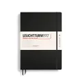 LEUCHTTURM1917 327366 Master Classic Notebook (A4+), Hardcover, 235 Numbered Pages, Black, Dotted