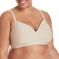 Hanes Women's SmoothTec ComfortFlex Fit Wirefree Bra MHG199, Nude Embellished, XX-Large