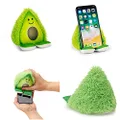 Plusheez Mobile Phone Holder | 2 in 1 Phone Stand with Micro Fibre Wipe | Screen Cleaner | Universal Phone Stand for Kids Children Adults | eReader/Kindle/Smartphone/Small Tablet Compatible (Avocado)