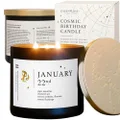 January 22nd Birthdate Personalized Astrology Candle with Live Q&A | Reading for Your Birthday | Handmade Aquarius Candles | Mothers Day Gifts for Wife