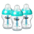 Tommee Tippee Advanced Anti-Colic, Baby Feeding Bottles, 266.13 ml, 3 Ct, Clear, Unisex