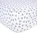 Burt's Bees Baby - Fitted Crib Sheet, Boys & Unisex 100% Organic Cotton Crib Sheet For Standard Crib and Toddler Mattresses (Blueberry Honeybee Print)