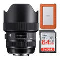 Sigma 14-24mm F2.8 DG HSM Art Lens for Canon Hard Drive Bundle (3 Items)