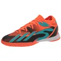 adidas Unisex-Adult X Speedportal Messi.3 Indoor Soccer Shoe, Team Solar Orange/Mint Rush/Black, 14 Women/13 Men