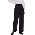 ASOBIO Women's Lounge Pants, High Waisted Wide Leg Pants for Women, Loose Comfy Straight Trousers for Office Casual Dressy, Black, X-Large