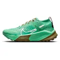 Nike Men's ZoomX Zegama Trail Running Shoe (Spring Green/White/Olive Flak, us_Footwear_Size_System, Adult, Men, Numeric, Medium, Numeric_10)