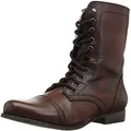 Steve Madden Women's Troopa Combat Boot, Brown Leather, 5