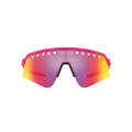Oakley Men's Oo9465 Sutro Lite Sweep Rectangular Sunglasses, Pink/Prizm Road, 39 mm