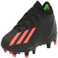 adidas Unisex-Adult X Speedportal.3 Firm Ground Soccer Shoe, Black/Solar Red/Solar Green, 7.5 Women/8.5 Men