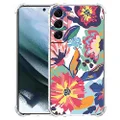 malegaon Watercolor Flower Painting Case for Samsung Galaxy S21 Plus,Aesthetic Soft TPU Full Cover Case for Galaxy S21 Plus