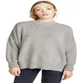 Free People Women's Easy Street Tunic Sweater, Heather Grey, X-Large