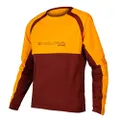 Endura Men's MT500 Burner Long Sleeve MTB Cycling Jersey II Tangerine, X-Large