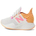 New Balance Women's Fresh Foam Roav V1 Sneaker, Nimbus Cloud/Peach Glaze/Vibrant Pink, 7.5 Wide