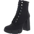 Steve Madden Womens Hani Ankle Booties Combat & Lace-up Boots, Black, 6.5