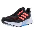 adidas Terrex Agravic Flow 2 Trail Running Shoes Women's, Core Black/Turbo/Blue Rush, 7.5