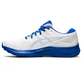 ASICS Men's Gel-Kayano 28 Running Shoes, White/Tuna Blue, 10 US