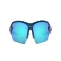 Oakley Men's Oo9271 Flak 2.0 Low Bridge Fit Rectangular Sunglasses, Matte Poseidon/Prizm Sapphire Polarized