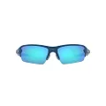 Oakley Men's Oo9271 Flak 2.0 Low Bridge Fit Rectangular Sunglasses, Matte Poseidon/Prizm Sapphire Polarized