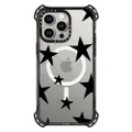 CASETiFY Bounce iPhone 15 Pro Max Case [6X Military Grade Drop Tested / 21.3ft Drop Protection/Compatible with Magsafe] - Stars Prints - Stars Black - Clear Black