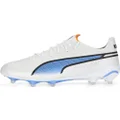 PUMA Mens King Ultimate Firm Ground/Ag Soccer Cleats Cleated, Firm Ground, Turf - White, White, 42.5 EU
