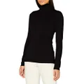 Urban Classics Women's Ladies Basic Turtleneck Sweater Sweatshirts, black, XL