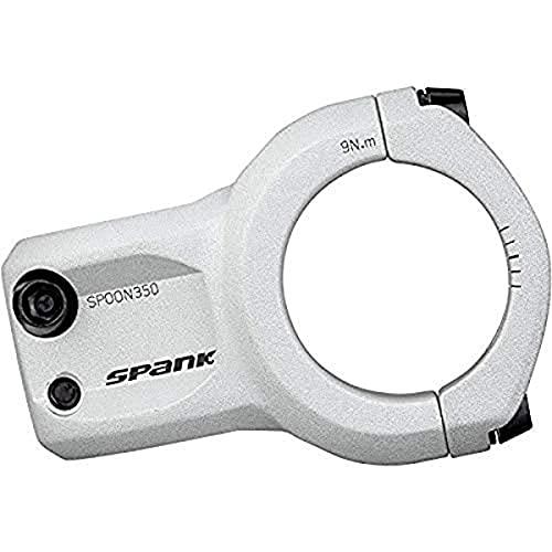 Spank Spoon 318 Stem Raw Silver (43mm), Chamfered bar clamp, Ultra-short stack height, Bicycle Stem, Ideal for ASTM 5, All mountain, enduro, trail, free ride, DJ, E-Bike