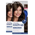 Clairol Root Touch-Up by Nice'n Easy Permanent Hair Dye, 4 Dark Brown Hair Color, 2 Count
