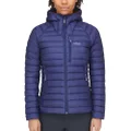RAB Women's Microlight Alpine Down Jacket for Hiking, Climbing, & Skiing - Patriot Blue (Marmalade) - Large