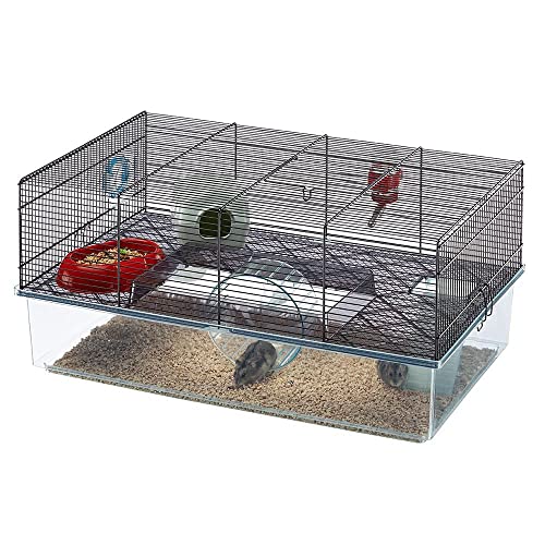 Ferplast Favola Small Rodents and Hamsters Cage, Black, 60 x 36.5 x 30 cm