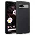 CASEOLOGY Nano Pop for Google Pixel 7a Case, Two Tone Colour, Military Grade Drop Protection Case with Side Grip Patterns, Pixel 7a Case - Black Sesame