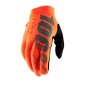 100% BRISKER Cold Weather Motocross & Mountain Bike Gloves - Warm Winter MTB & MX Powersport Racing Protective Gear (L - FLO Orange/Black)