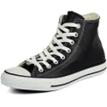 Converse Chuck Taylor All Star Leather Sneakers, Black Leather, 9.5 Women/7.5 Men