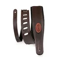 Levy's Leathers 3" Signature Series Leather Guitar Strap with Foam Padding and Leather Backing; Dark Brown (MSS2-DBR)