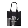 Marc Jacobs The Denim Tote Bag Black Denim One Size, Black, Large