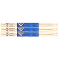 Vater Los Angeles 5A Wood Tip Hickory Drum Sticks, 3 Pair (VS3P5AW)