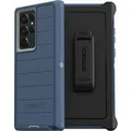 OtterBox Defender Pro Case & Belt Clip/Stand for Samsung Galaxy S22 Ultra (NOT S22 or Plus or Other Models) (Fort Blue)
