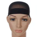Unisex Stocking Wig Cap Snood Mesh Natural Black Wig Caps (2pcs)