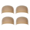 4 Pack Unisex Nylon Wig Caps Elastic Close End Stocking Wig Cap Neutral Nude Beige