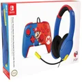 PDP AIRLITE Wired Headset & REMATCH Wired Controller Bundle: Mario Dash For Nintendo Switch, Nintendo Switch - OLED Model