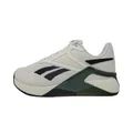 Reebok Men's Nano X2 Cross Trainer Shoes, Chalk/Core Black/Varsity Green, 11 M US