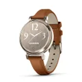 Garmin Lily 2, Small and Stylish Smartwatch, Hidden Display, Patterned Lens, Up to 5 Days Battery Life, Tan