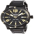 Angel Clover Men's Wristwatch, Exventure GMT Function, Waterproof up to 628.4 ft (200 m), black, (1), watch