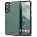 Crave Dual Guard for Galaxy S21 Case, Shockproof Protection Dual Layer Case for Samsung Galaxy S21, S21 5G (6.2 inch) - Forest Green