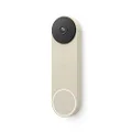 Google Nest Doorbell (Battery) CCTV Door Bell viewer motion detection detector speaker alarm security (Linen)