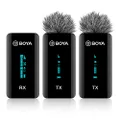 BOYA BY-XM6-S2 Wireless Lavalier Microphone 2.4GHz Cilp on Mic for Canon Nikon Sony Camera Camcorder DSLR Android Rechargeable Lapel Mics for Vlogging Video Recording Interview YouTube