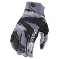 Troy Lee Designs Motocross Motorcycle Dirt Bike Racing Mountain Bicycle Riding Gloves, Air Glove Brushed (Black/Gray, Medium)