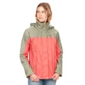 MARMOT Women's PreCip ECO Jacket | Lightweight, Waterproof Jacket for Women, Ideal for Hiking, Jogging, and Camping, 100% Recycled, Grapefruit/Vetiver, X-Small