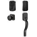 Yale Assure Lock 2 Keypad with Bluetooth and Ridgefield Handle in Black Suede