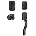 Yale Assure Lock 2 Key-Free Keypad with Bluetooth and Ridgefield Handle in Black Suede