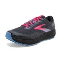 Brooks Women’s Divide 3 Trail Running Shoe, Ebony/Black/Diva Pink, 9 US